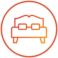 Vector Design Double Bed Icon Style