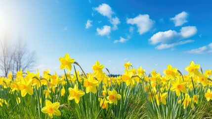Obraz premium yellow spring background