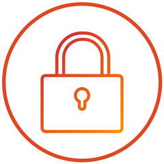 Vector Design Padlock Icon Style