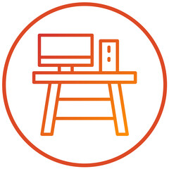 Vector Design Computer Table Icon Style