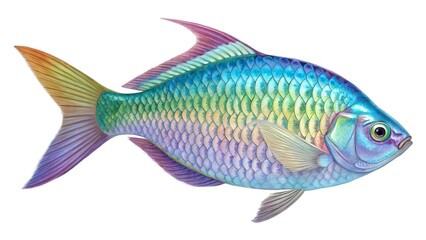 Fototapeta premium Rainbow fish isolated on white background