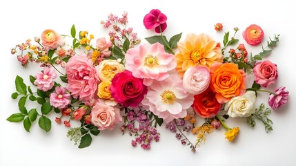 Colorful Assorted Flowers in Various Shades.