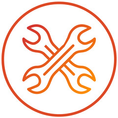 Vector Design Wrench Icon Style