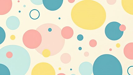 Pastel Circle Pattern Background Abstract Colorful Soft Fun Decorative