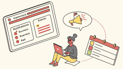 the abstract collage banner for an art school