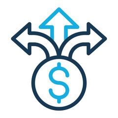 Obraz premium Expenses Icon - Line Color - Business Value Themes