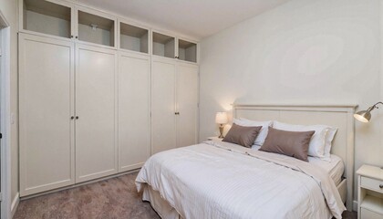 Elegant bedroom with light colors and cozy ambiance