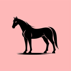 Elegant Horse Silhouette – Majestic Equine Vector Art