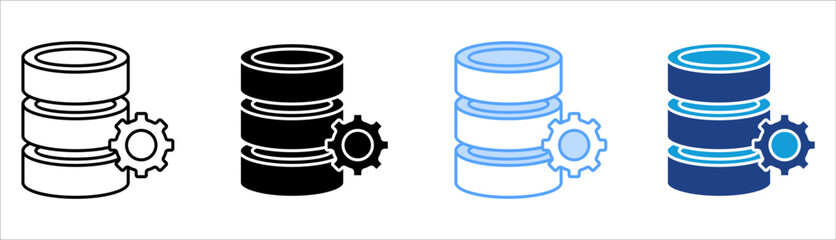 Data Icon Set Multiple Style Collection