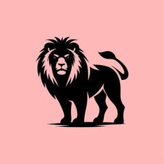 Majestic Lion Silhouette – Powerful Wildlife Vector Illustration