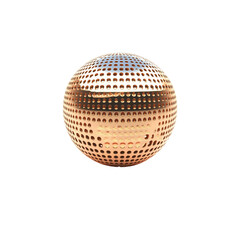 Abstract Copper Sphere with Perforated Surface - 3D Render