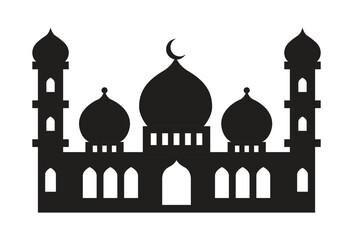 Vector Mosque Silhouette Icon Symbol