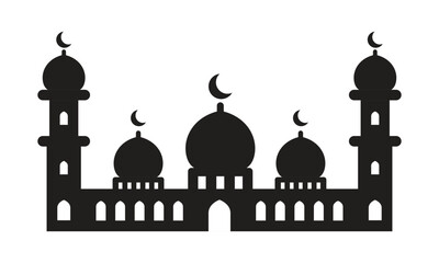 Vector Mosque Silhouette Icon Symbol