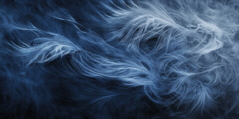Obraz premium Deep blue abstract background. Imitation of the texture of light white feathers