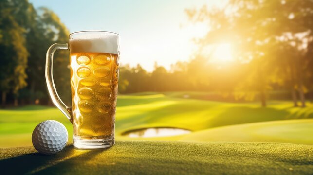 green golf beer