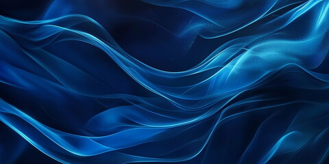 Obraz premium deep blue abstract background, white smooth lines