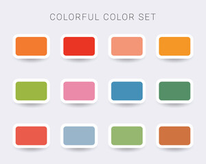Vector Colorful Color Palette. Colorful Color Set