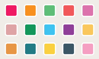 Vector Colorful Color Palette. Colorful Color Set