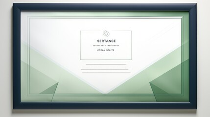 geometric certificate border green