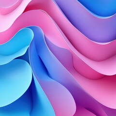 Abstract wavy layered colors