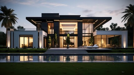 Fototapeta premium black cool house