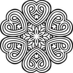 Beautiful flower art and mandala vector design