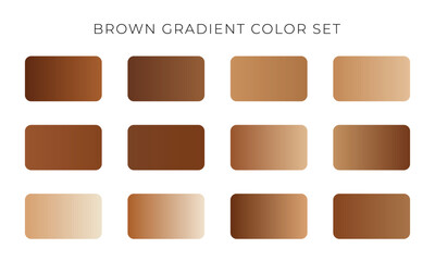 Vector Brown Gradient Color Palette
