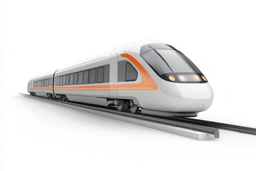 Naklejka premium Highspeed maglev train network reducing carbon emissions isolate on white background