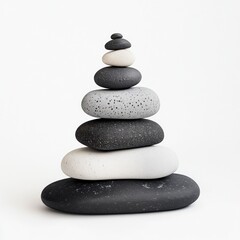 Balanced stones create a tranquil stack