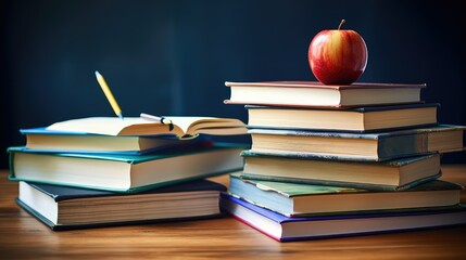 study school supplies on desk