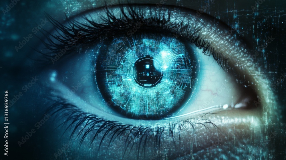 Poster create prompts for stock photos related to artificial intelligence logo on futuristic technology bac