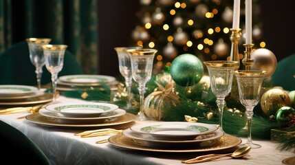 elegant green christmas background