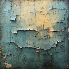 Obraz premium A textured abstract wall surface with cracked and peeling paint creating a unique visual