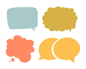 Colorful Speech Bubbles Representing Communication, Dialogue, and Expression Concepts for Creative Design. EPS 10