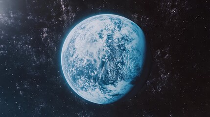 Obraz premium Stunning View of Earth from Space Orbiting Planet Blue Planet Space Exploration