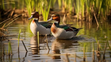 ducks green winged teal