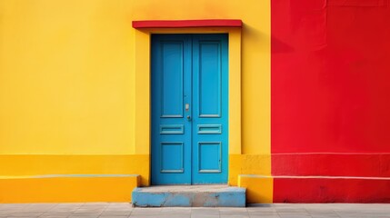 colorful door open door closed