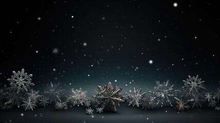 gradient snowflakes black