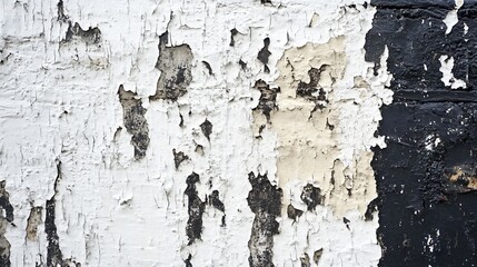Obraz premium Professional Image of Weathered and Peeled White and Black Paint on a Text