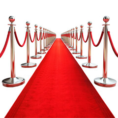 red carpet on white background