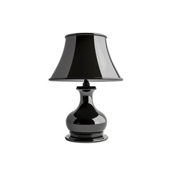 Obraz premium Elegant Black Table Lamp with Bell Shade - Modern Home Decor