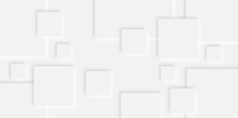 Abstract white rectangle shape geometric line background. abstract seamless modern white and gray color technology concept geometric rectangle vector background neomorphism style poster, banner design