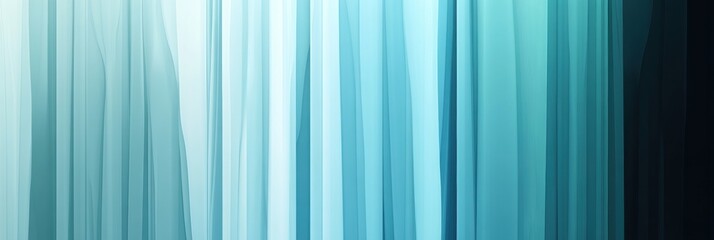 Obraz premium Blue vertical gradient background, transitioning from light blue to dark cyan, in a minimalist style with a linear composition of vertical lines, modern design for a banner, poster, or presentation