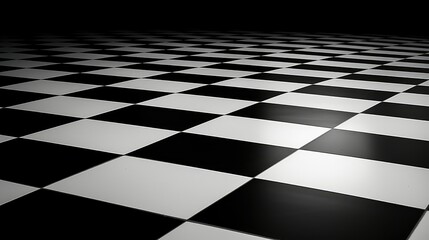 Naklejka premium floor black and white checkered pattern
