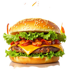 hamburger isolated on white