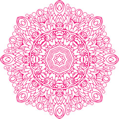 Beautiful flower art and mandala vector design