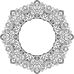 Beautiful flower art and mandala vector design
