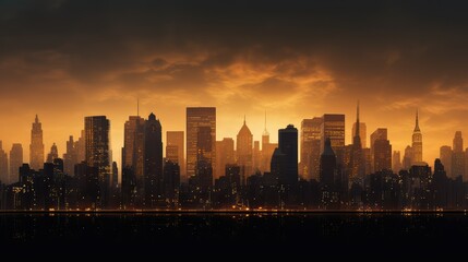 Fototapeta premium dusk light gold gradient