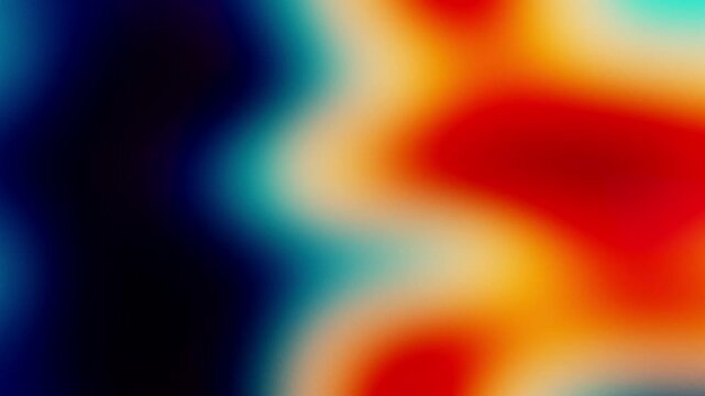 Vibrant VHS style rainbow teal white psychedelic grainy gradient color flow wave on black background, music cover dance party poster design. Retro Colors from the 1970s 1980s, 70s, 80s, 90s style