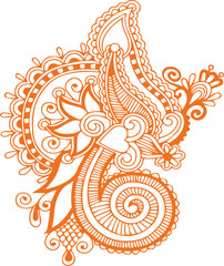 Beautiful flower art and mandala vector design